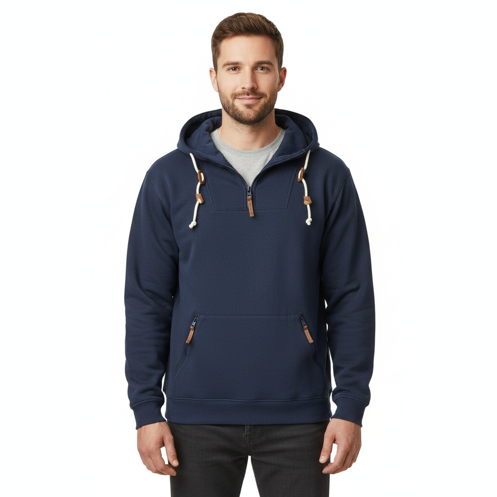 Jess Winter Hoodie for Men – Warm Sweatshirt with Hood, Zipped Pockets & Sporty Style