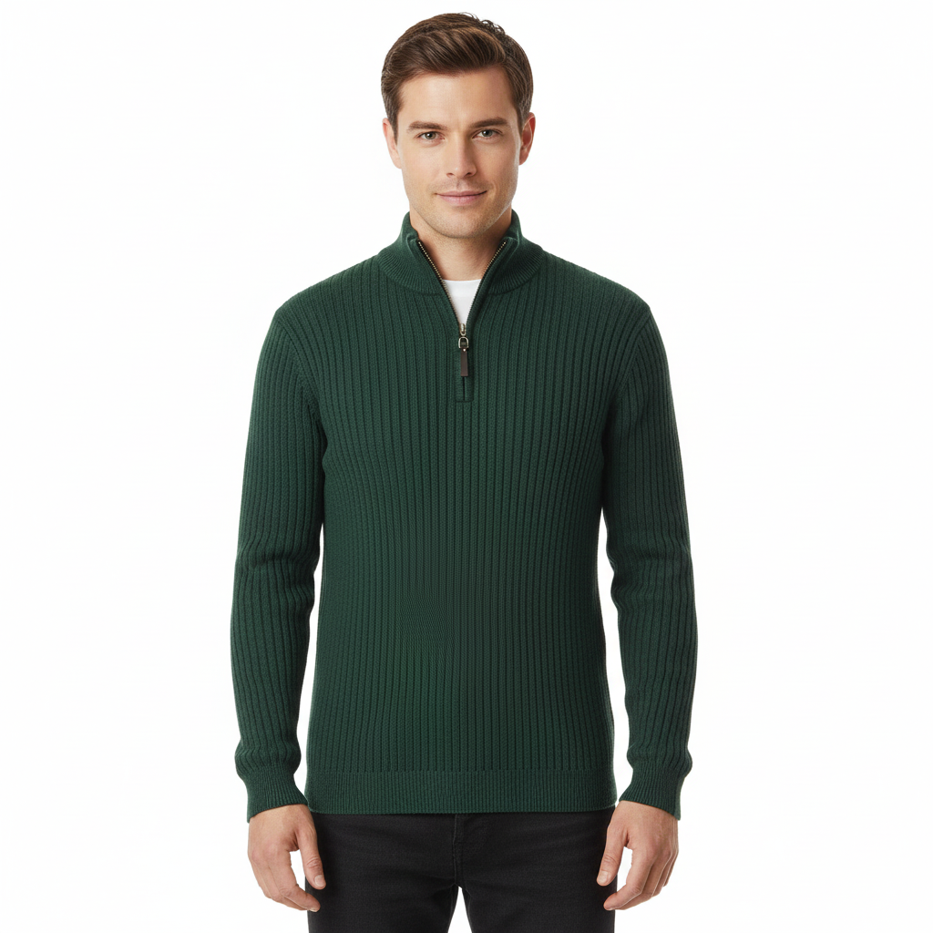 Arjay Pull Demi-Zip Męski – Bluza z Wysokim Kołnierzem, Prążkowanymi Rękawami i Uniwersalnym Stylem