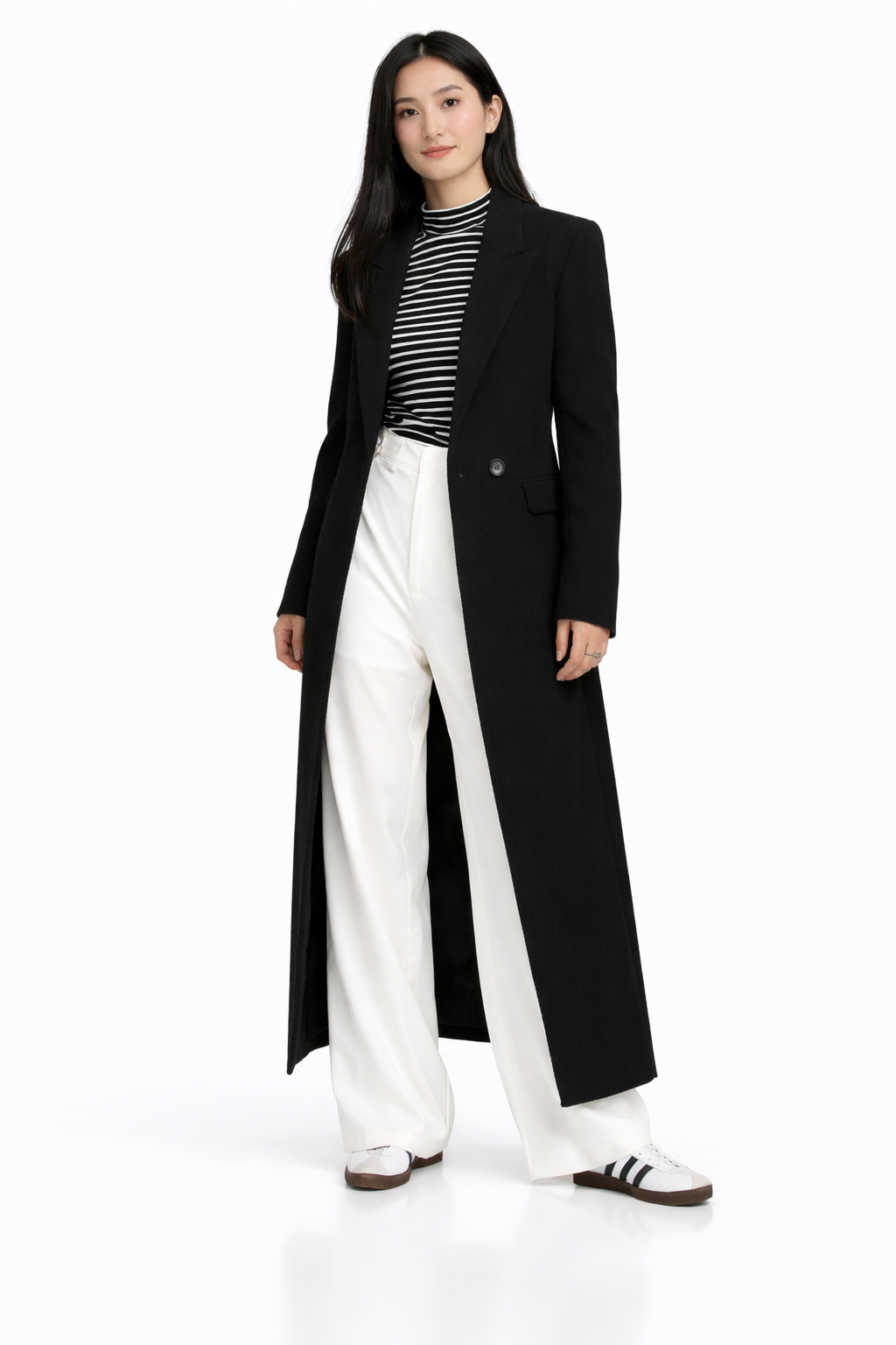 Remielyn Manteau Long Femme – Double Boutonnage Classique, Coupe Élégante & Style Intemporel