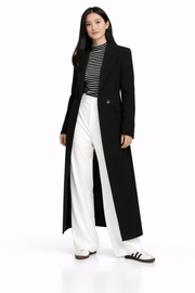 Remielyn Manteau Long Femme – Double Boutonnage Classique, Coupe Élégante & Style Intemporel