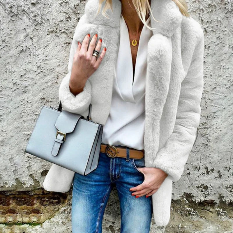 Zivia Casaco de Inverno Mulher – Casaco Meio Comprido com Fecho de Zíper e Bolsos Práticos