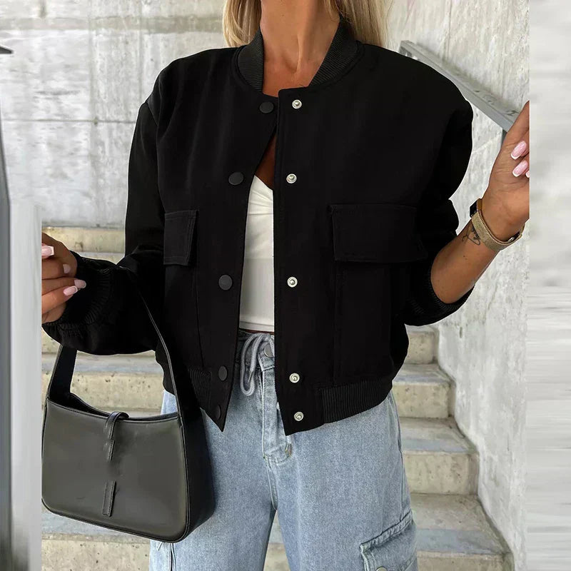 Casaco Bomber da Moda Madeline para Mulher – Casaco Leve e Quente com Design Moderno e Sazonal