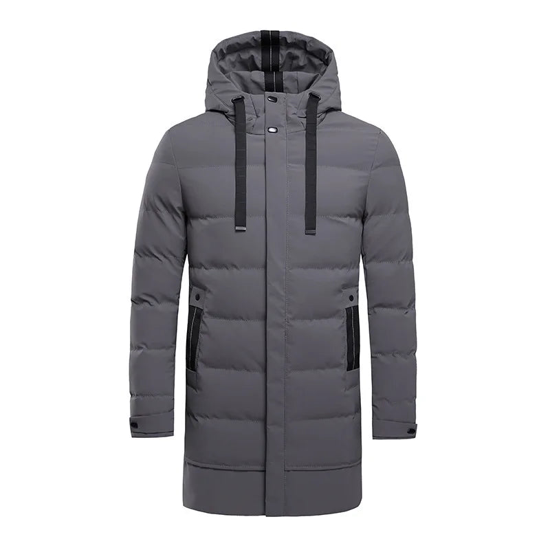 Emily Manteau de Invierno Largo para Mujer Acolchado con Capucha – Aislamiento Térmico y Estilo Moderno