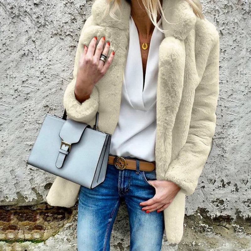 Zivia Casaco de Inverno Mulher – Casaco Meio Comprido com Fecho de Zíper e Bolsos Práticos