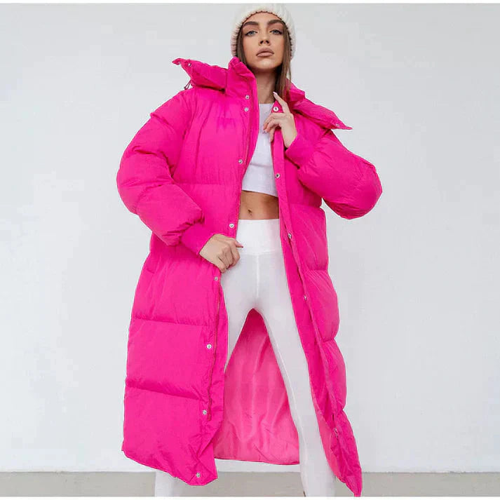 Casaco Longo de Inverno Mulher Shaloh Impermeável – Quente, Confortável & Uso Diário
