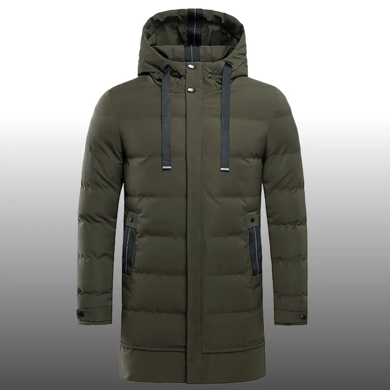 Emily Manteau de Invierno Largo para Mujer Acolchado con Capucha – Aislamiento Térmico y Estilo Moderno