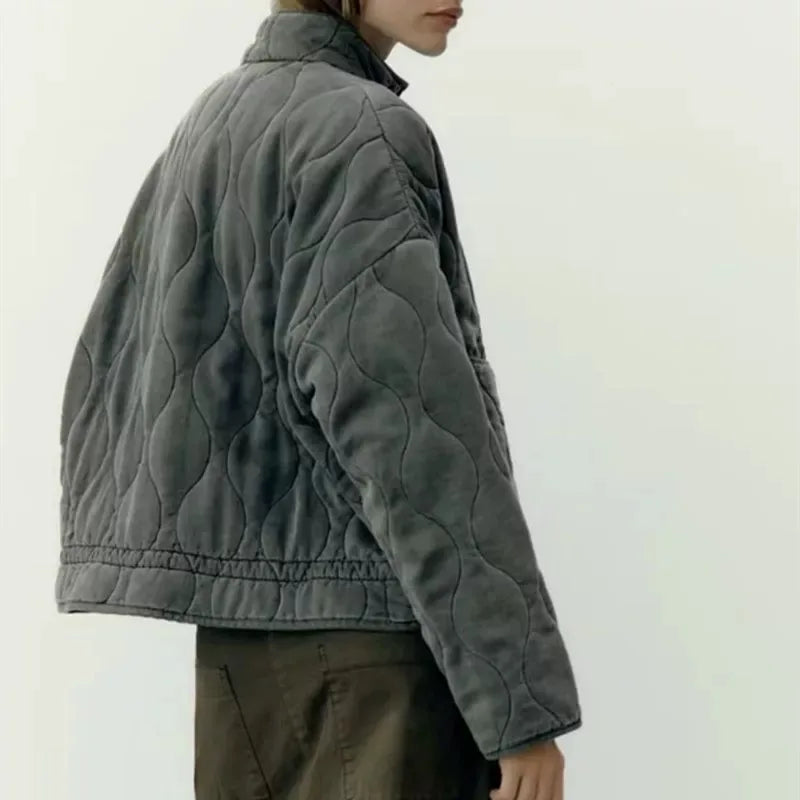 Hershey Veste Matelassée Femme – Chaude et Légère avec Zip Avant & Taille Ajustable