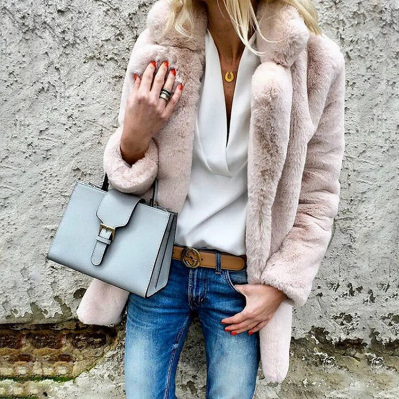 Zivia Casaco de Inverno Mulher – Casaco Meio Comprido com Fecho de Zíper e Bolsos Práticos