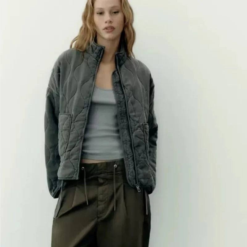 Hershey Veste Matelassée Femme – Chaude et Légère avec Zip Avant & Taille Ajustable