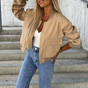 Casaco Bomber da Moda Madeline para Mulher – Casaco Leve e Quente com Design Moderno e Sazonal
