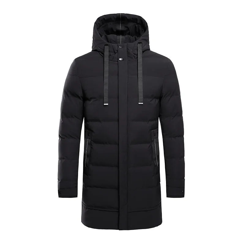 Emily Manteau de Invierno Largo para Mujer Acolchado con Capucha – Aislamiento Térmico y Estilo Moderno