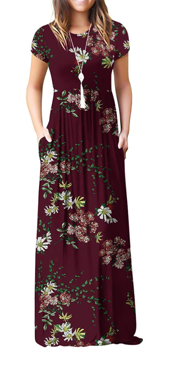 Vestido Maxi Bridget Mulher – Gola Redonda Lisa, Corte Fluido e Cintura Alta com Bolsos Verão