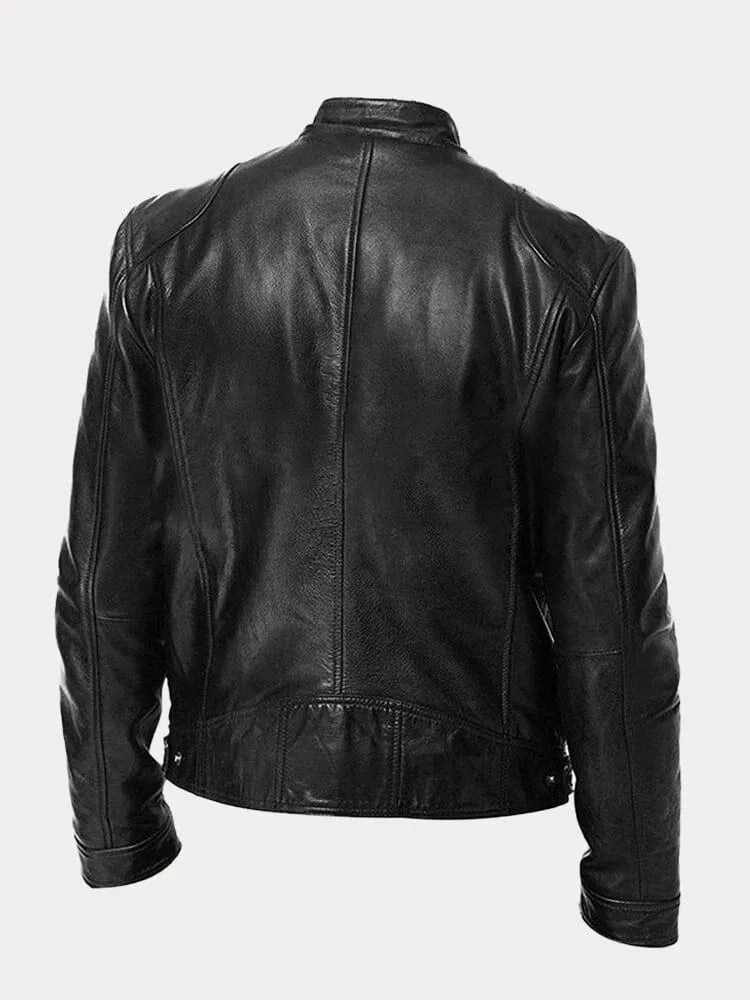 Mito Pánská Biker Bunda z Veganské Koženky – Volný Střih & Moderní Městský Styl