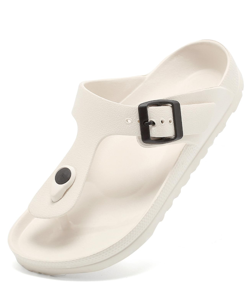 Morgan Sandalen Dames – Verstelbare Teenslippers met Kurklook Zool en Antislipzool