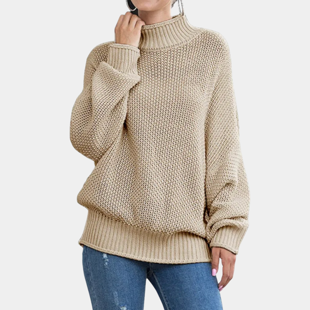 Lina Rolák Oversize Dámský Svetr – Teplý Svetr s Volným Střihem v Moderním Stylu