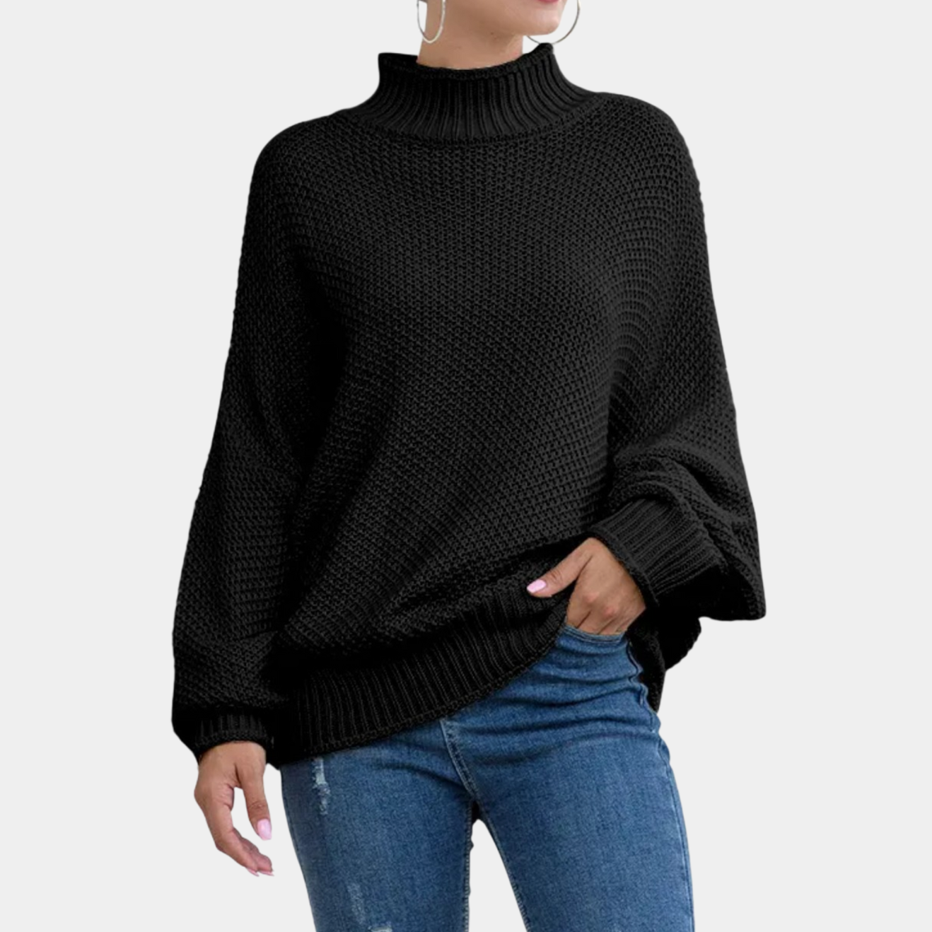 Lina Rolák Oversize Dámský Svetr – Teplý Svetr s Volným Střihem v Moderním Stylu