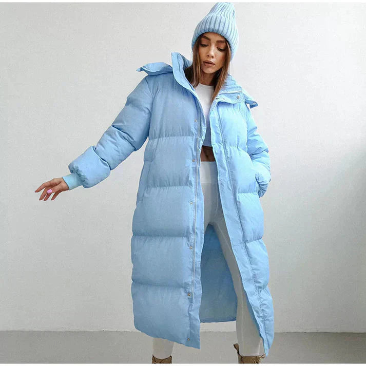 Casaco Longo de Inverno Mulher Shaloh Impermeável – Quente, Confortável & Uso Diário