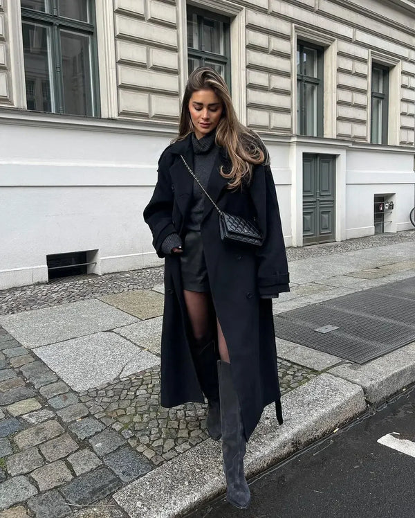 Casaco de Lã Vivian Mulher – Casaco Elegante e Quente com Estilo Intemporal de Inverno