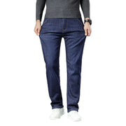 René Jean Pánske Zateplené Nohavice Slim Fit z Denimu na Zimu