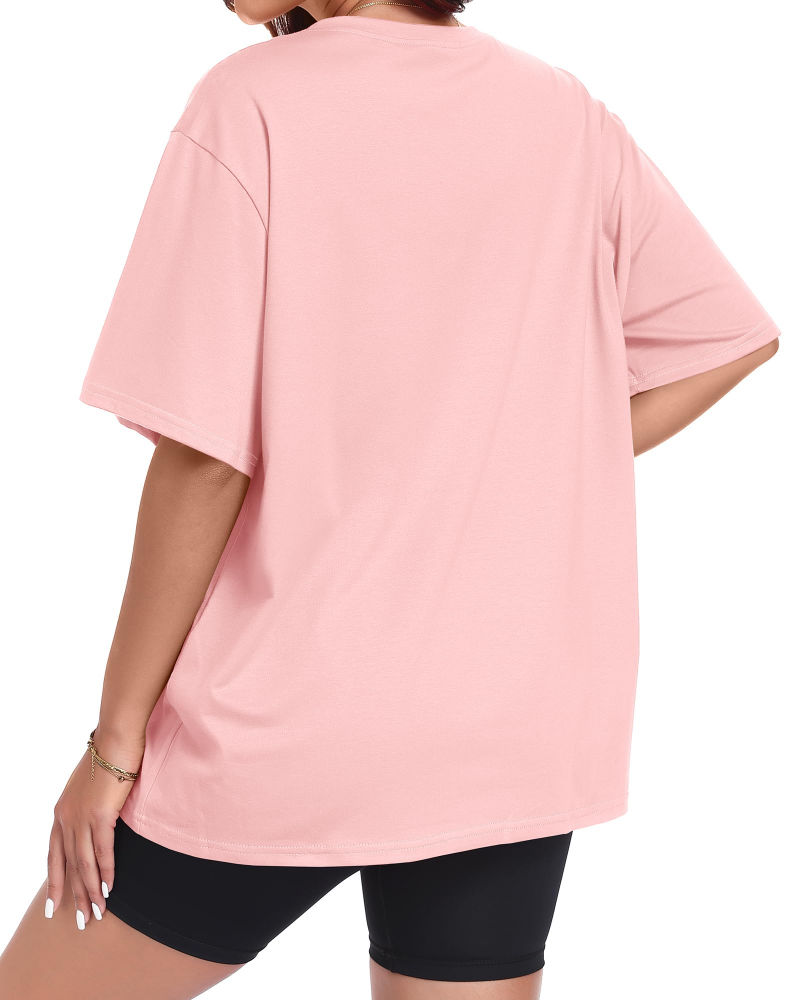 Dámské tričko Paisley s potiskem – volný oversized top s výstřihem do V, ležérní styl