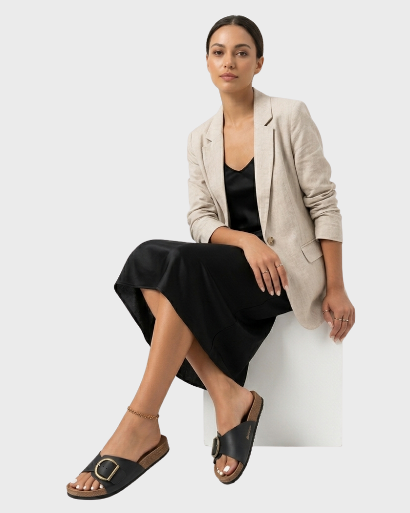 Rosie Sandały Damskie – Gruba Amortyzująca Podeszwa, Komfort i Stabilne Podparcie