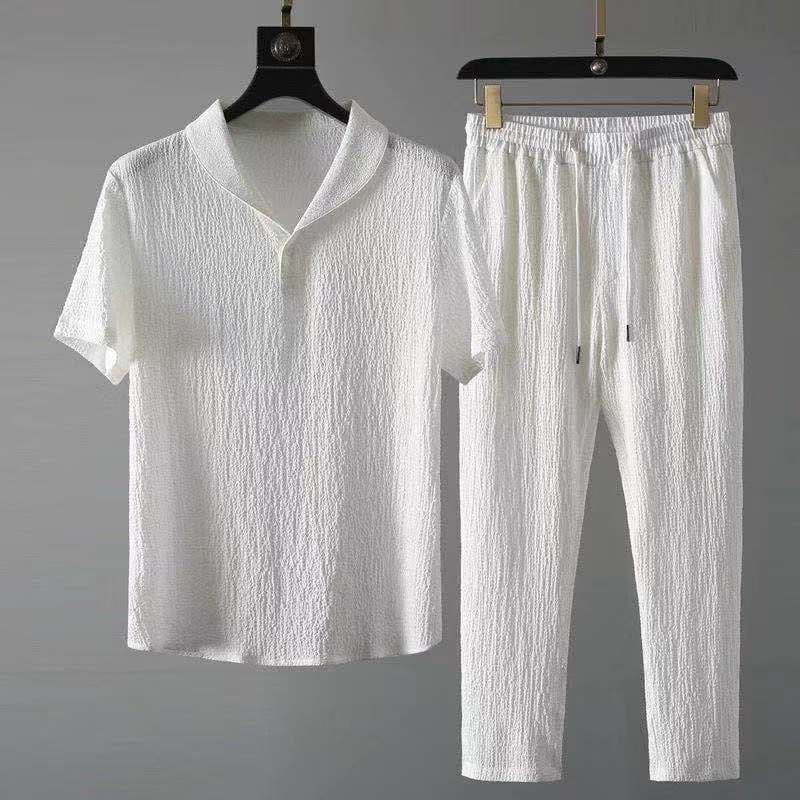 Conjunto de Verão Ryan Homem – Linho Premium Respirável & Estilo Leve para Dias Quentes