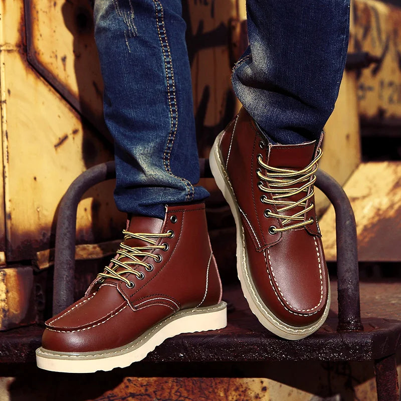 Tyler Bottes Męskie Zimowe Vintage – Ciepłe, Wygodne i Podeszwa Wyściełana