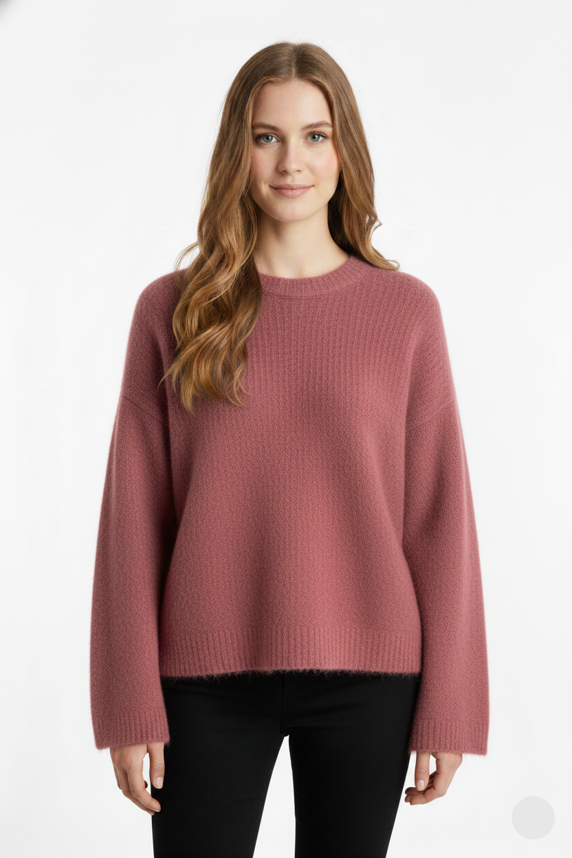 Emgie Oversize Dame Trøje – Ultra-Blød Strik, Afslappet Pasform & Elegant Stil