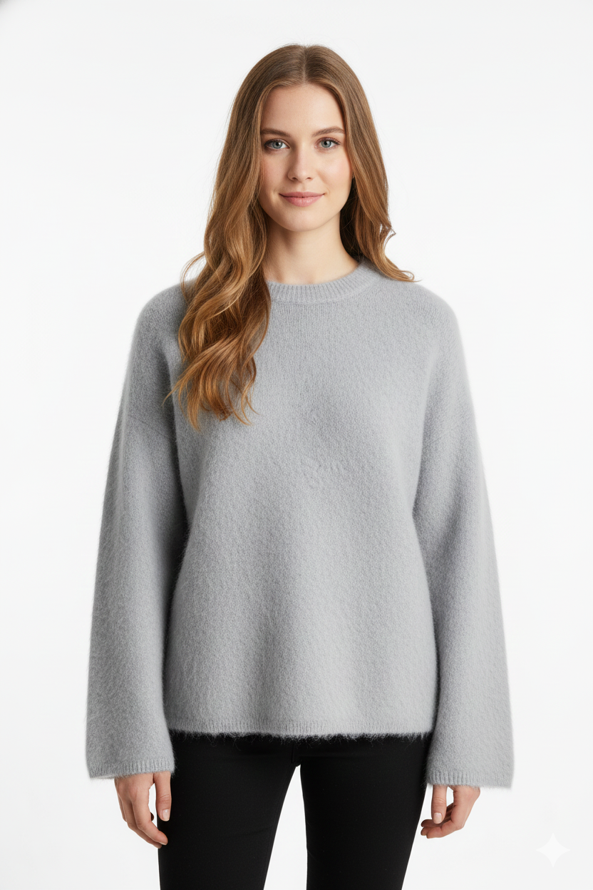 Emgie Oversize Dame Trøje – Ultra-Blød Strik, Afslappet Pasform & Elegant Stil