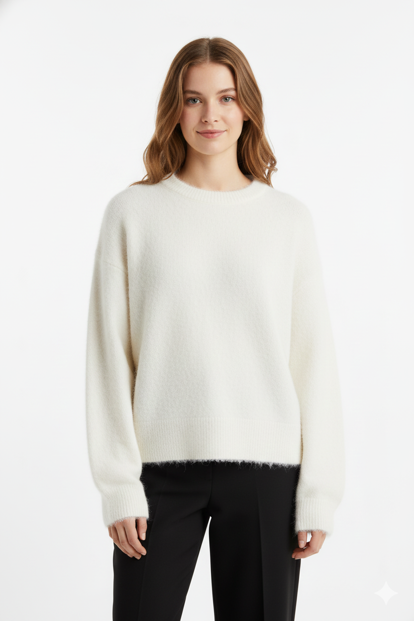 Emgie Oversize Dame Trøje – Ultra-Blød Strik, Afslappet Pasform & Elegant Stil