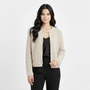 Milda Teddyjacke Damen – Weite Oversize-Weste aus Kunstfell mit klassischen Knöpfen