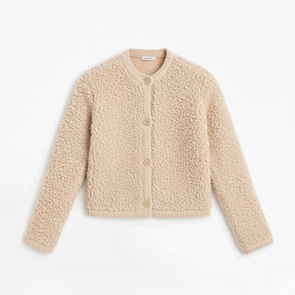 Milda Teddy Vest for Women – Soft Oversized Faux Fur Cardigan with Classic Buttons