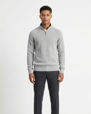 Camisola de Malha para Homem Faris com Meio Zíper – Camisola de Malha Suave com Gola com Zíper Moderna e Corte Confortável
