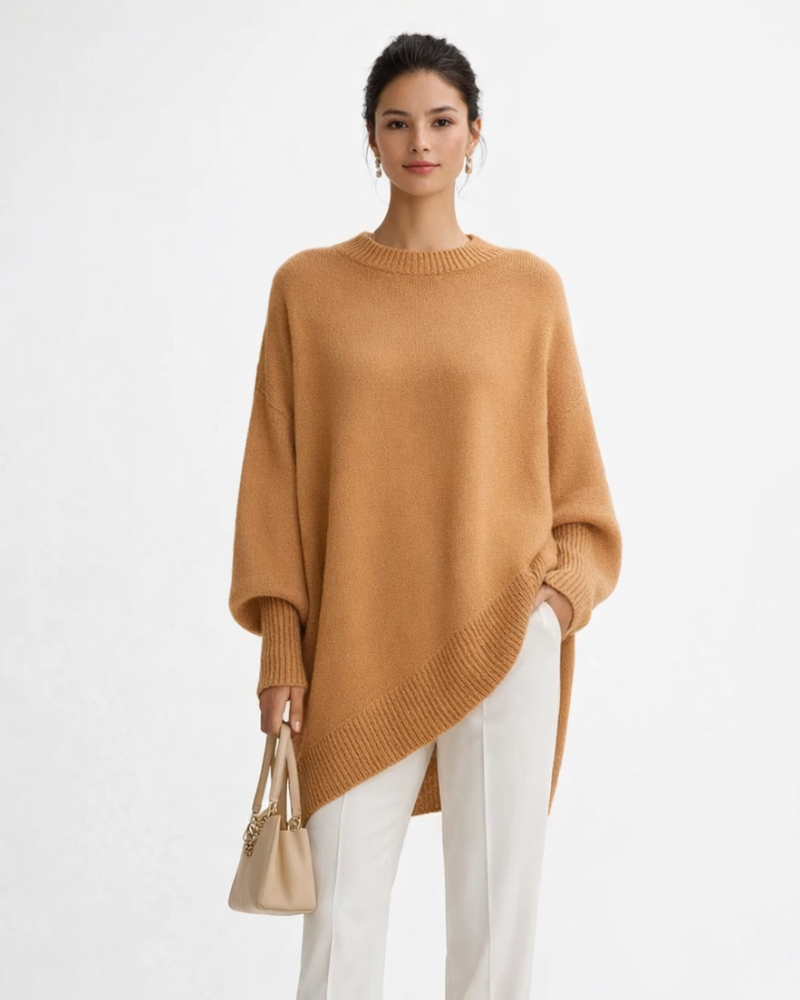 Giselle Dámské Oversize Pončo – Elegantní Pončo z Jemného Úpletu v Moderním Šik Stylu