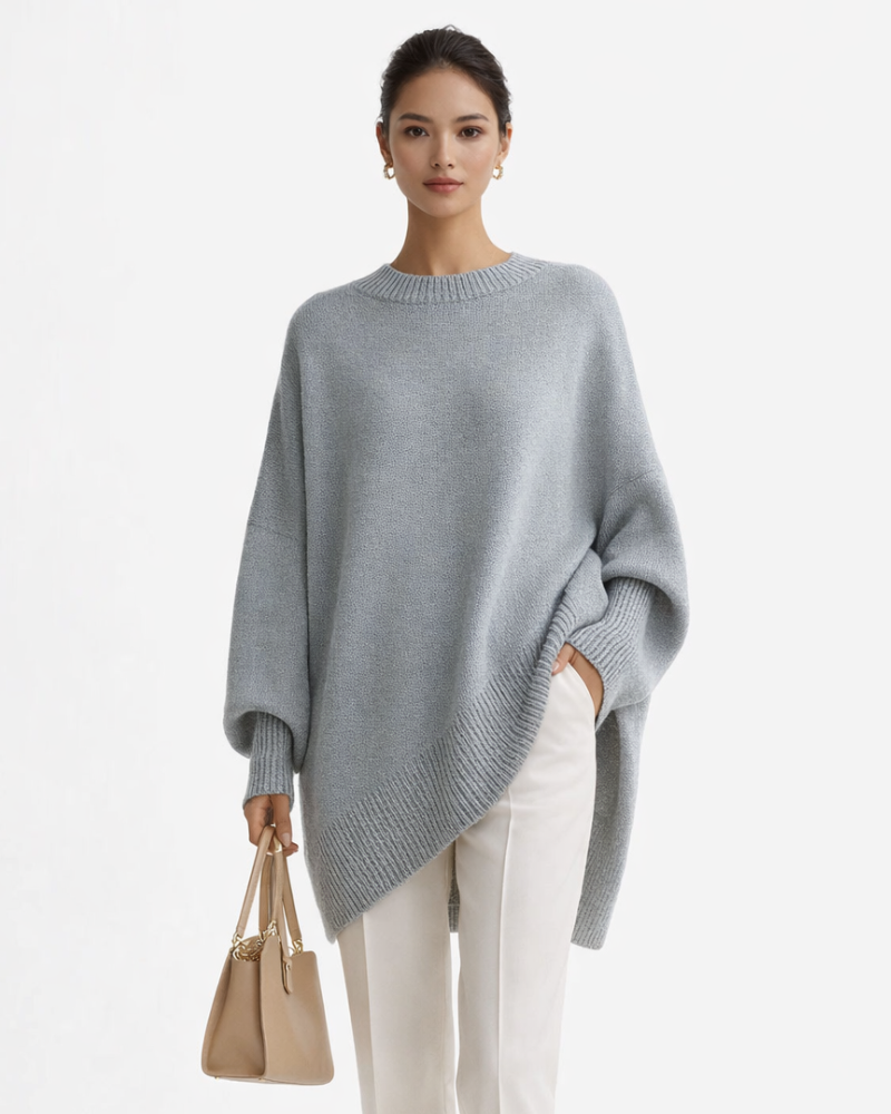 Giselle Dámské Oversize Pončo – Elegantní Pončo z Jemného Úpletu v Moderním Šik Stylu
