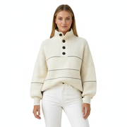 Elena Women's Elegant Pullover – Timeless Comfortable Knit for Casual & Chic Looks