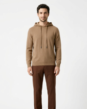 Sudadera con capucha Enzo para hombre – Jersey de mezcla de lana con capucha ajustable para comodidad diaria