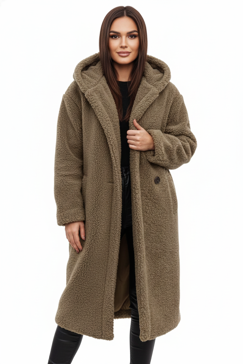 Nelia Teddy Frakke til Kvinder – Blød & Varm Oversize Vest til Elegante Vinterlooks