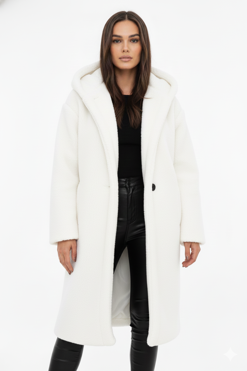 Nelia Teddy Frakke til Kvinder – Blød & Varm Oversize Vest til Elegante Vinterlooks