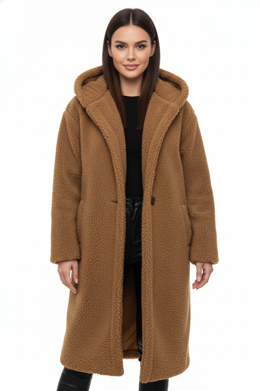 Nelia Teddy Frakke til Kvinder – Blød & Varm Oversize Vest til Elegante Vinterlooks