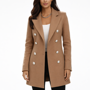TailleurChic Damen Cabán – Taillierter Mantel mit doppelter Knopfleiste und elegantem Revers