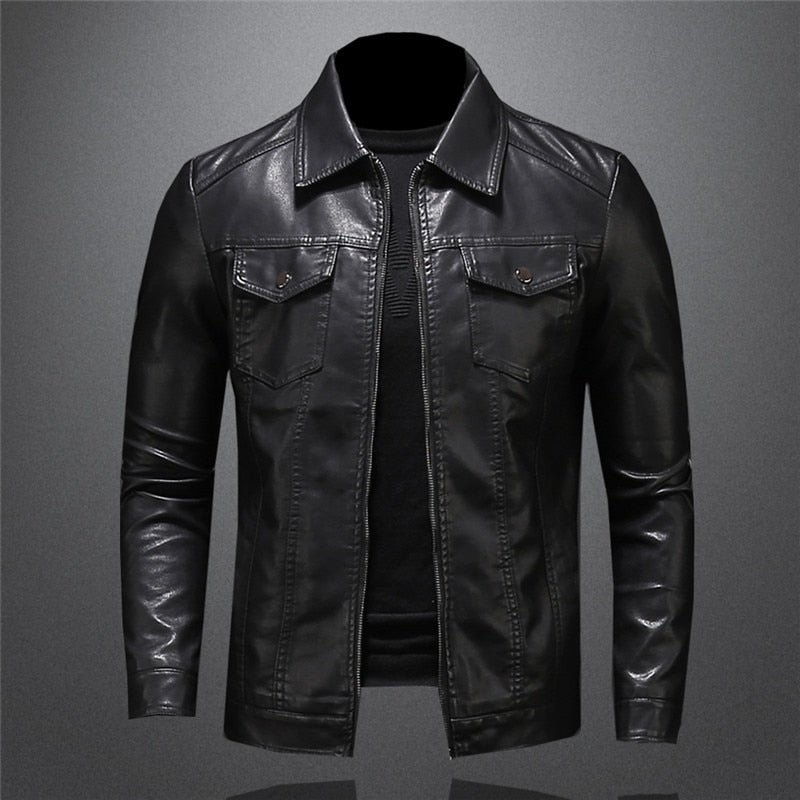 Chaqueta de cuero premium para hombre de Robert: estilo atemporal, duradero y elegante.