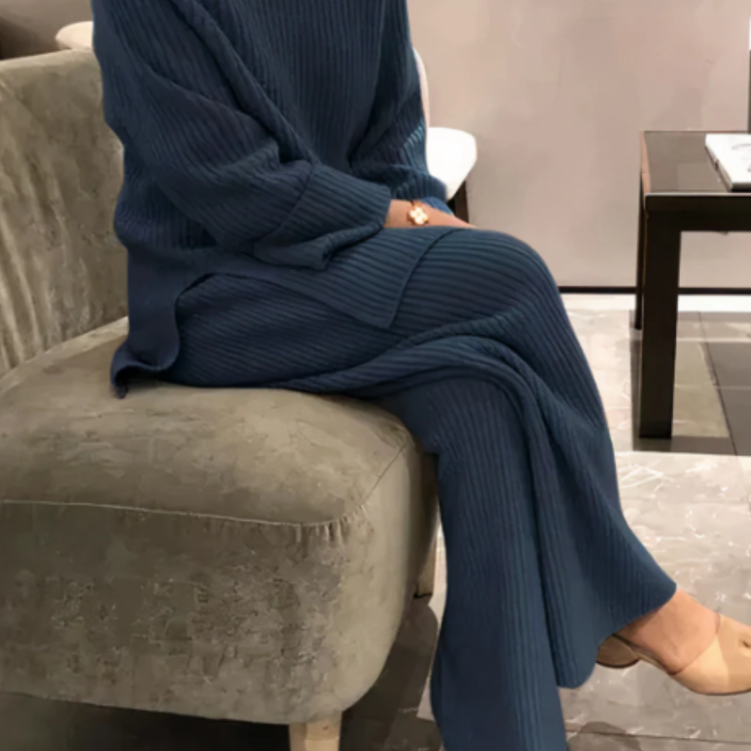 Avni completo maglia per donna – maglione in cotone premium taglio casual & pantaloni a gamba larga