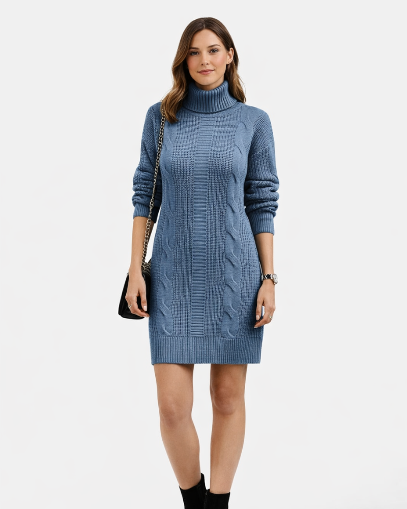 Vestido Chady para Mujer de Punto – Vestido Suéter Ajustado Elegante, Cómodo, Caliente, Estilo Moderno