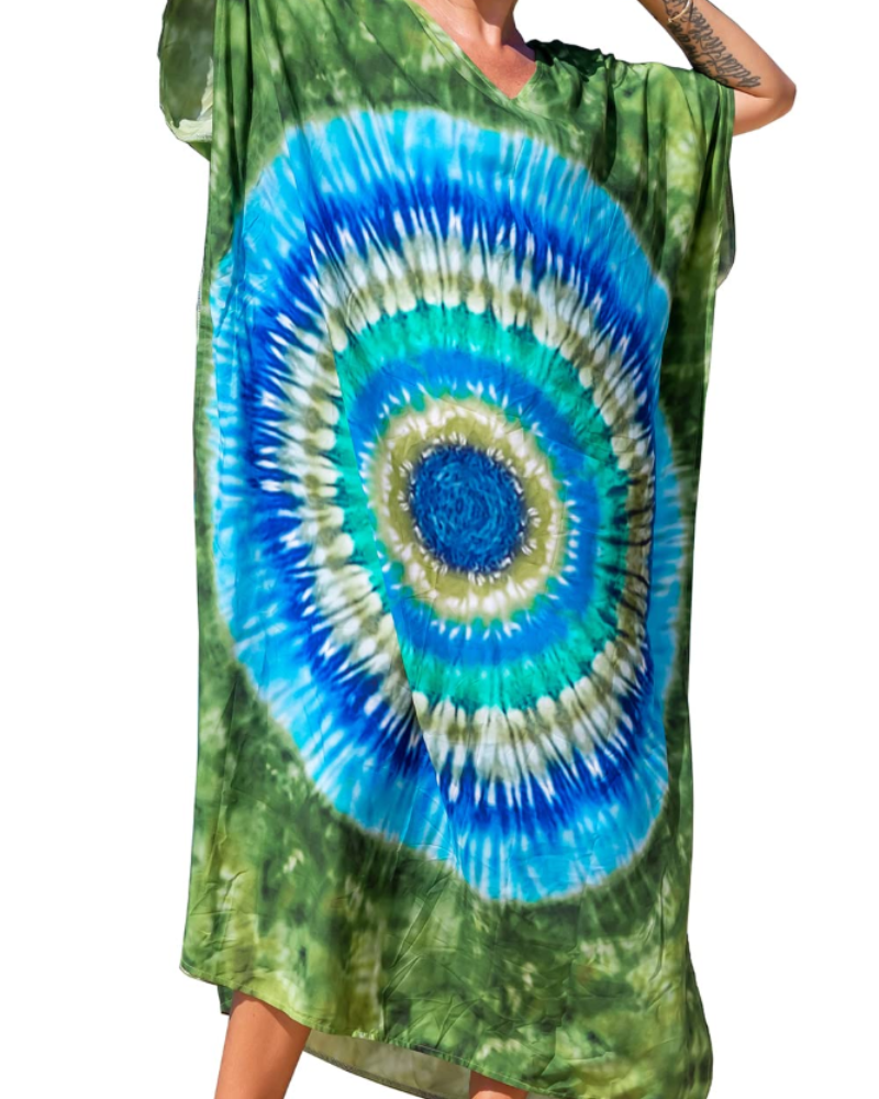 Kaftán Celestine Bohemio para Mujer – Vestido de Playa Oversize Ligero Talla Única