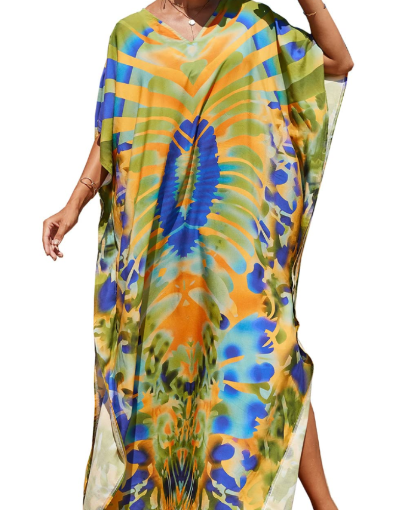 Kaftán Celestine Bohemio para Mujer – Vestido de Playa Oversize Ligero Talla Única