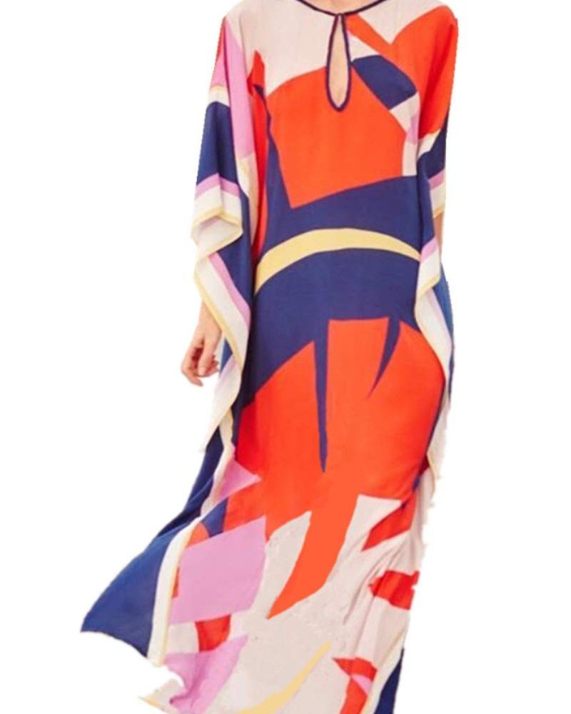 Vestido Kaftán Bohemio Gwendolyn para Mujer – Vestido de Playa Bordado Oversize Talla Única