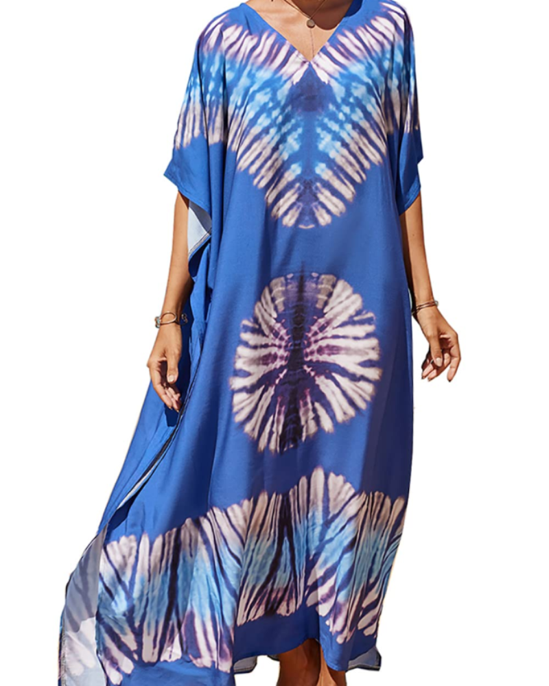 Kaftán Celestine Bohemio para Mujer – Vestido de Playa Oversize Ligero Talla Única