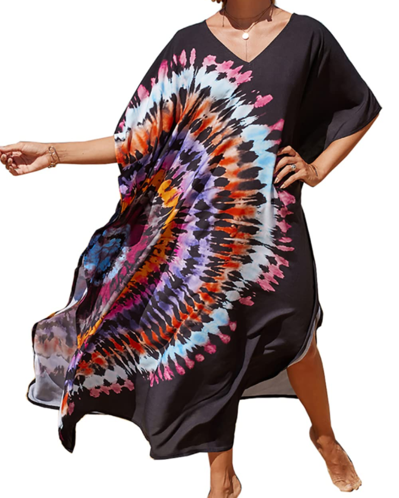Kaftán Celestine Bohemio para Mujer – Vestido de Playa Oversize Ligero Talla Única