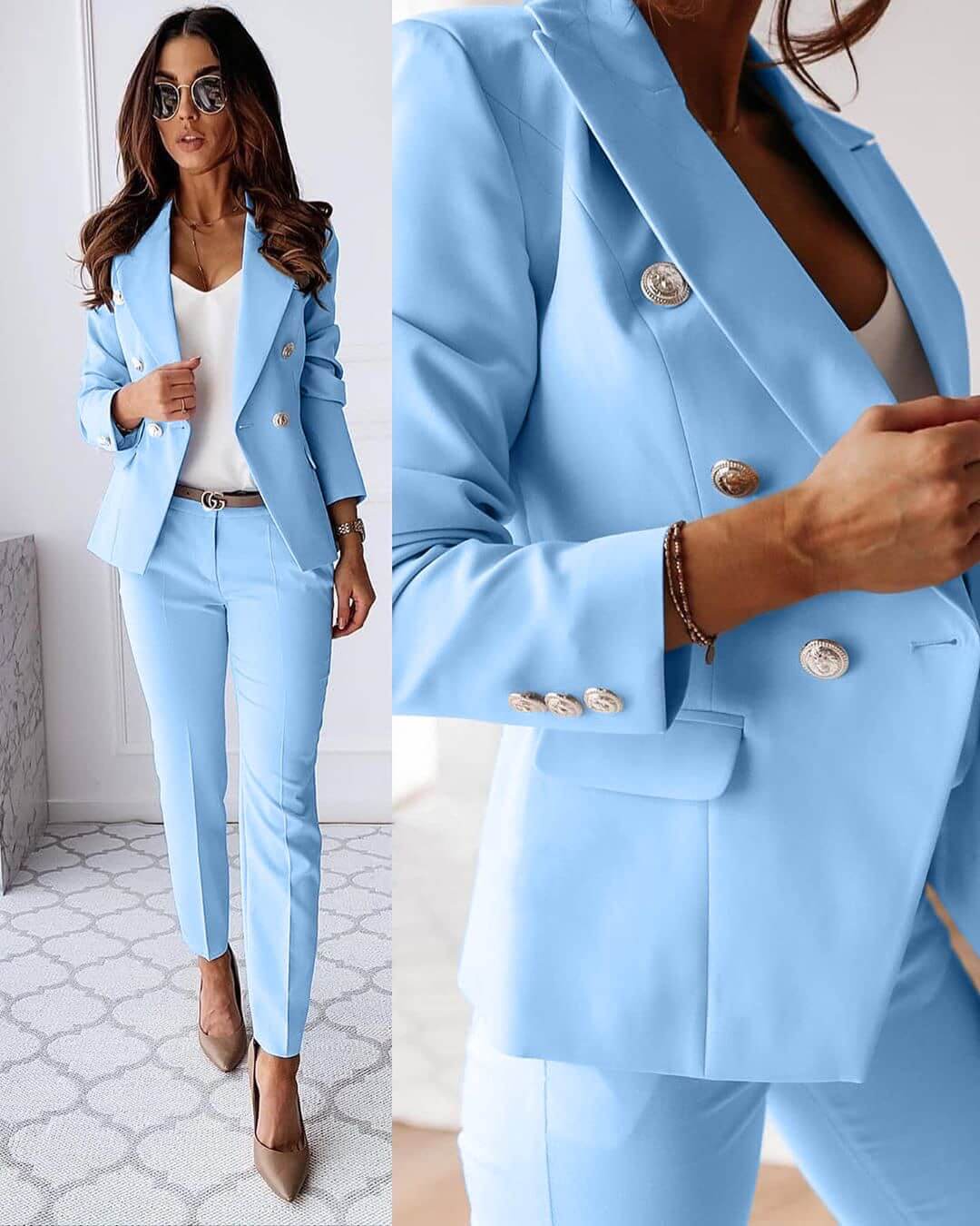 Elena Women's Tailor – Modern Set with Elegant Jacket & Chic Fitted Pants